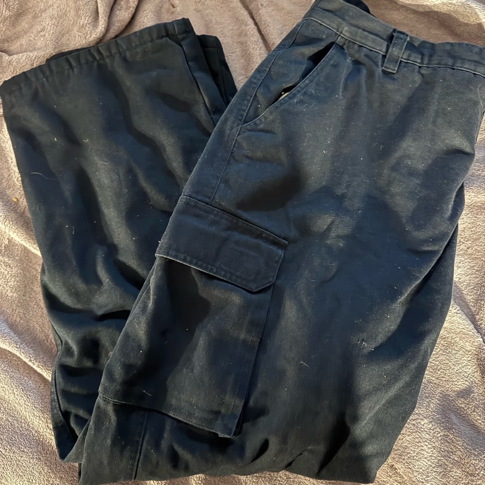 Wear Guard Men's Classic Navy Blue Cargo Insulated Work Trousers